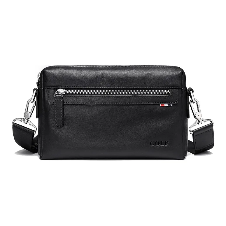 GOLF Cow Leather Bag, Crossbody Bag, Shoulder Bag Men's Black-5