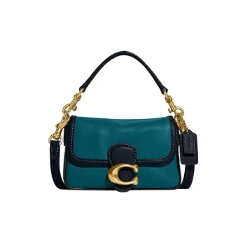 COACH Tabby Cow Leather Shoulder Bag, Crossbody Bag, Handbag Mini Women's Blue