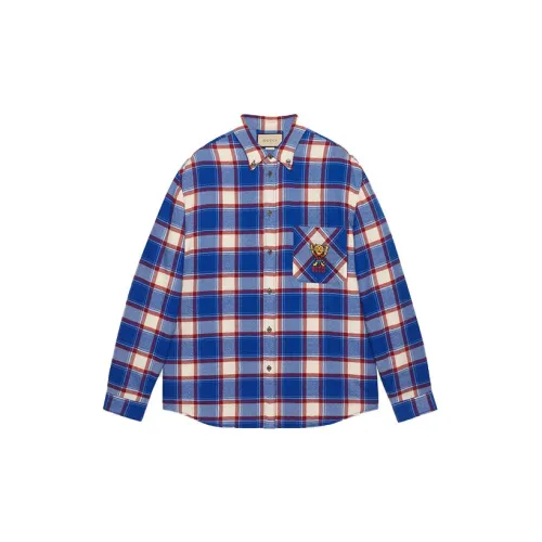 GUCCI Shirts Men Blue