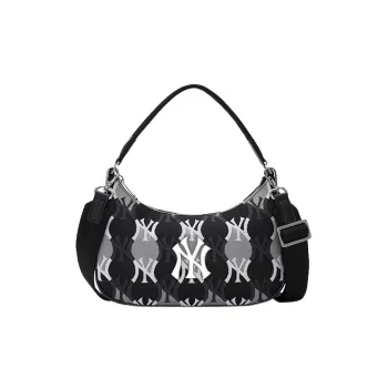 MLB Nylon Polyester Shoulder Bag Handbag Crossbody Bag Shoulder Bag Regular Unisex Black Gray Color