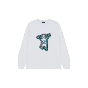WE11DONE Colorful Teddy Print Long Sleeve T Shirt