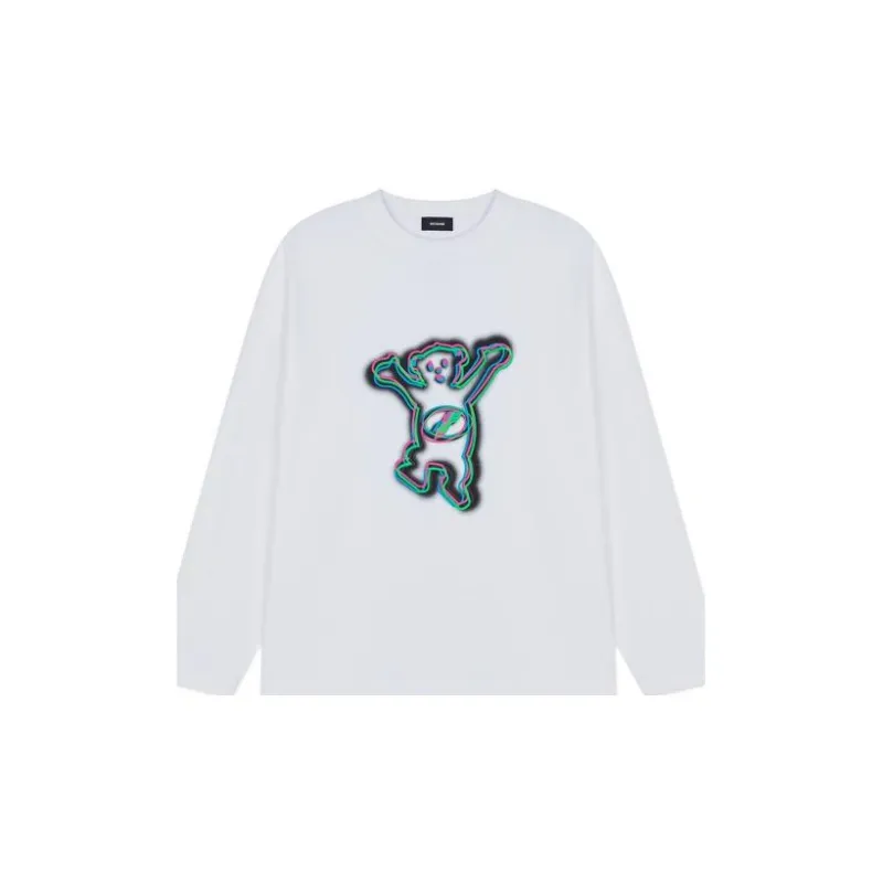WE11DONE Colorful Teddy Print Long Sleeve T Shirt-0