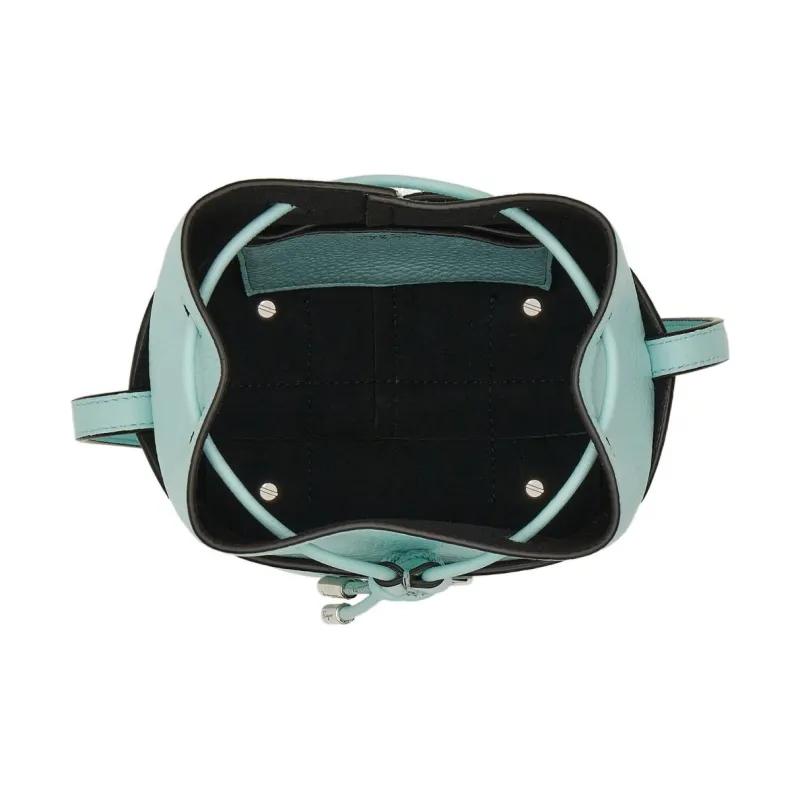 FERRAGAMO GANCINI Cow Leather Bucket Bags Shoulder Bag Crossbody Bag Mini Women's Light Aqua Green-3