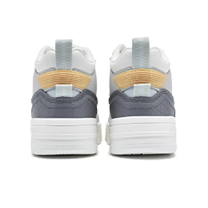 XTEP High Top Skateboard Shoes Women's White Gray-3