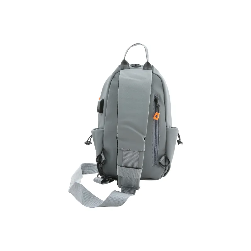 KONADCT Oxford Student Backpack, Shoulder Bag, Crossbody Bag Medium Size Unisex Black/Gray-6