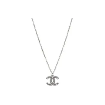 CHANEL Pearl Necklaces Women's Silver