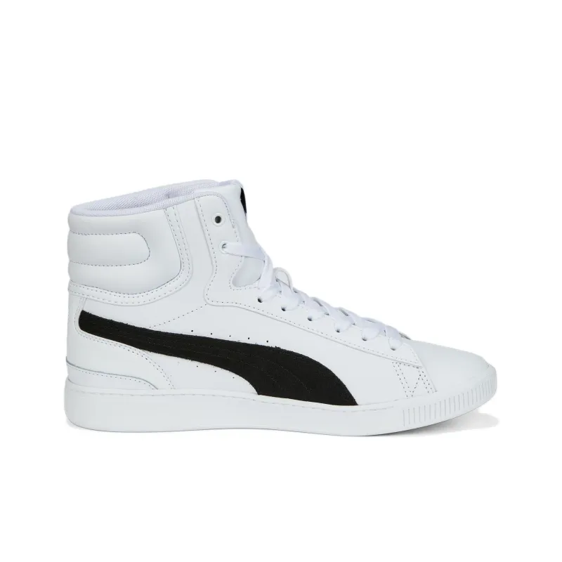 PUMA Vikky V3 Mid L Skateboard Shoes Women's High-Top White/Black-1