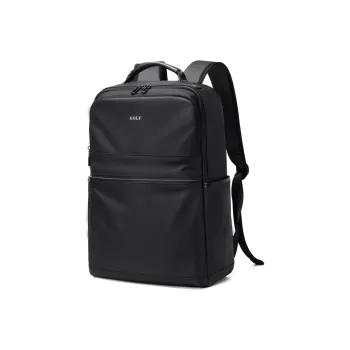 GOLF Textile, Synthetic Leather Laptop Bag Backpack Regular Men's Black