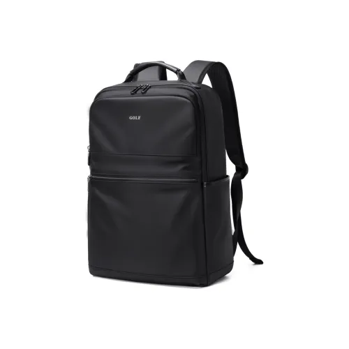 GOLF Textile, Synthetic Leather Laptop Bag Backpack Regular Men's Black