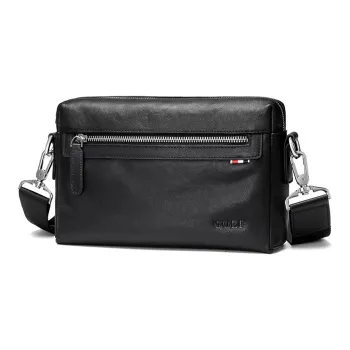 GOLF Cow Leather Bag, Crossbody Bag, Shoulder Bag Men's Black