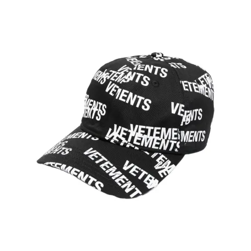 Vetements Baseball Caps Men Black White