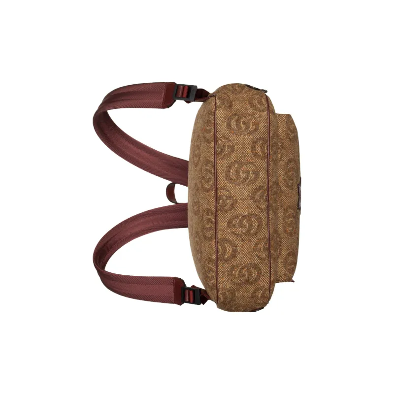 GUCCI Wool Jacquard Kids' Backpacks Regular Kids' Brown-4