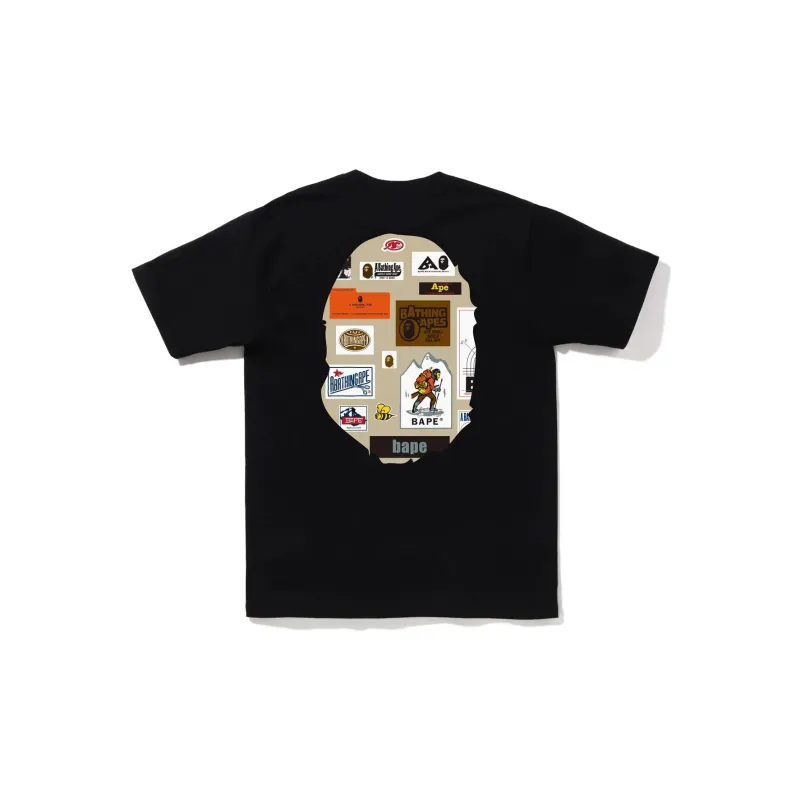 A BATHING APE Multi Label Big Ape Head Tee-1