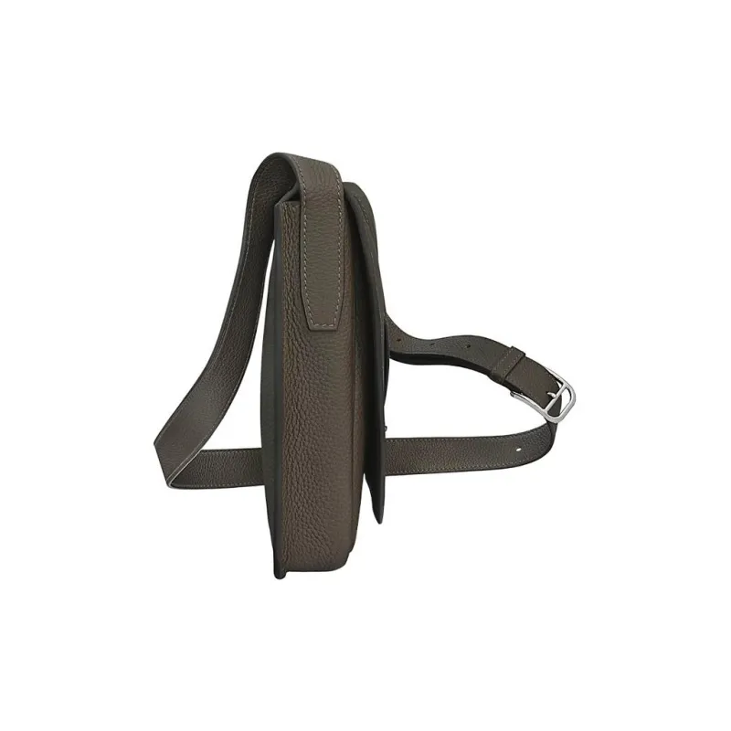 HERMES Steve Light Junior Togo Calfskin Messenger Bag Shoulder Bag Crossbody Bag Men's G8 Vert Maquis Forest Green-1
