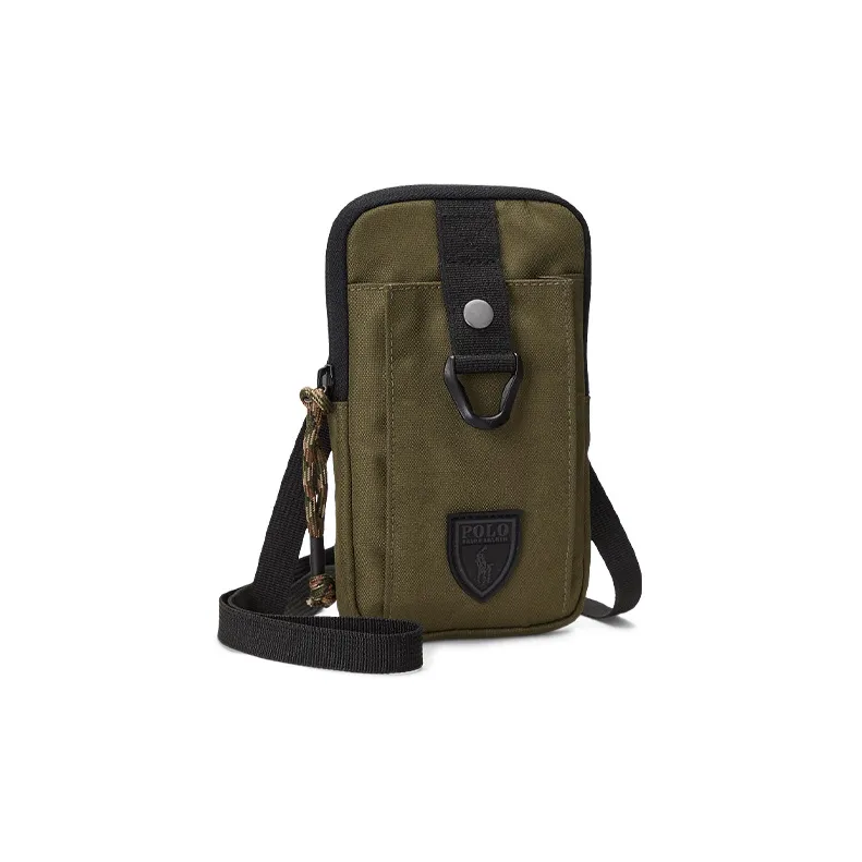 Polo Ralph Lauren Coated Canvas Canvas Bag Cell Phone Pouch Men's Olive Green-1