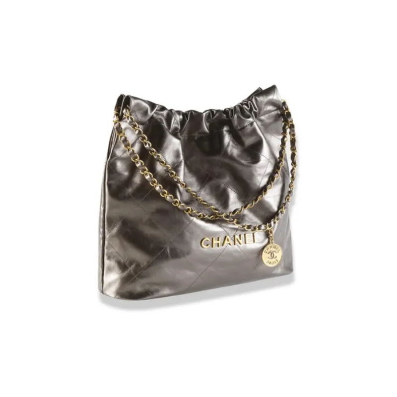 CHANEL 22Bag Cow Leather Crossbody Bag Shoulder Bag Women's Metallic-1