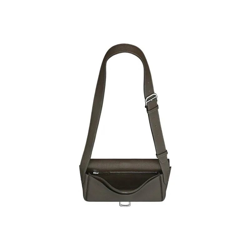 HERMES Steve Light Junior Togo Calfskin Messenger Bag Shoulder Bag Crossbody Bag Men's G8 Vert Maquis Forest Green-2