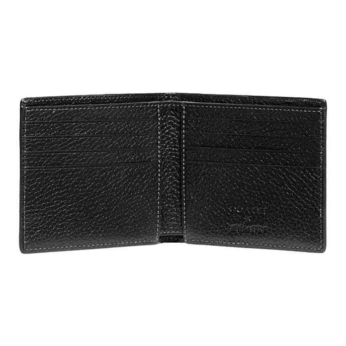 COACH MINT+SERF Collaboration Billfold Wallet Cow Leather Card Holder, Wallet Mini Unisex Black-1