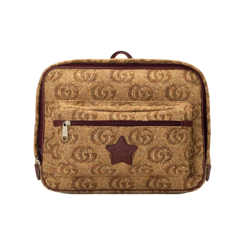 GUCCI Wool Jacquard Kids' Backpacks Regular Kids' Brown-0