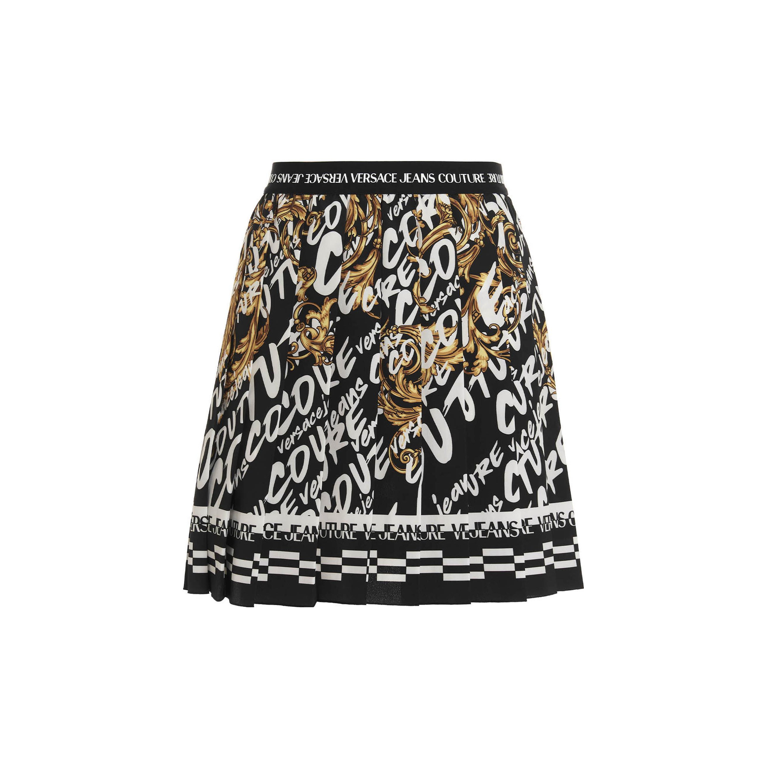 Cow print pleated skirt best sale