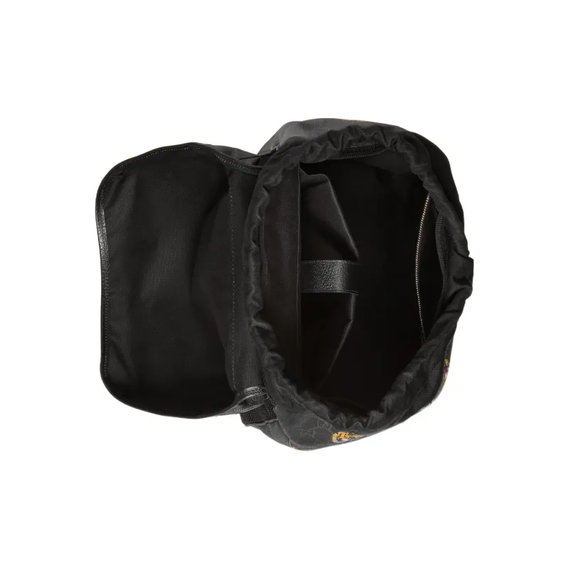 GUCCI Canvas With Leather Backpack Medium Size Men's Black-4