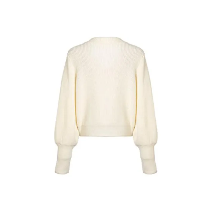 LOFT SHINE Loose Fit Knitwear Women's White-1
