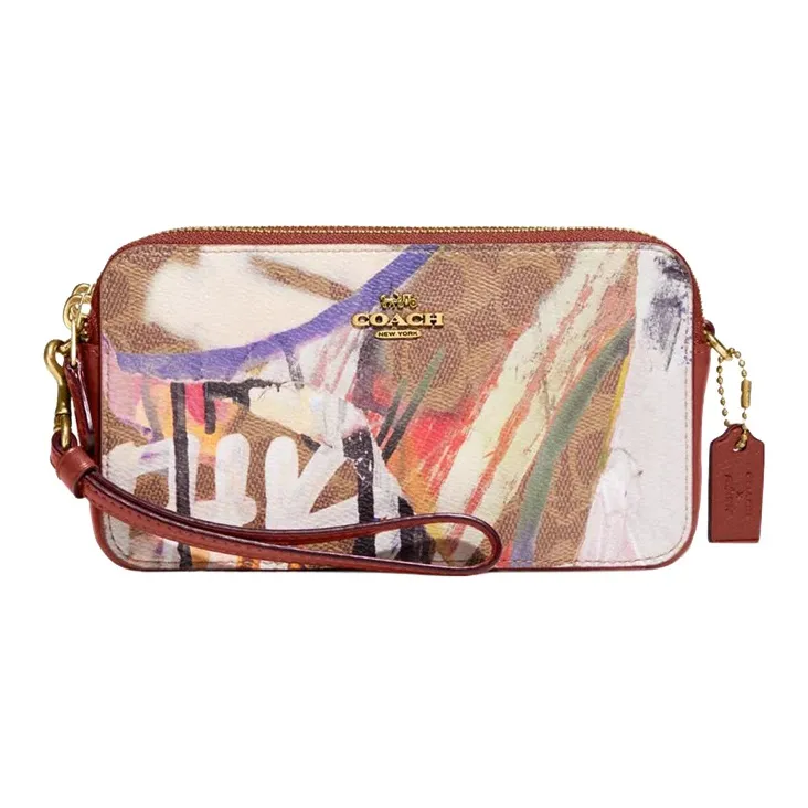 COACH MINT+SERF Collaboration Kira Coated Canvas With Calfskin Shoulder Bag Crossbody Bag Women's Brown-0
