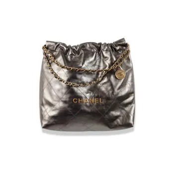 CHANEL 22Bag Cow Leather Crossbody Bag Shoulder Bag Women's Metallic