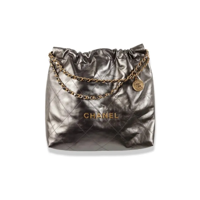 CHANEL 22Bag Cow Leather Crossbody Bag Shoulder Bag Women's Metallic-0
