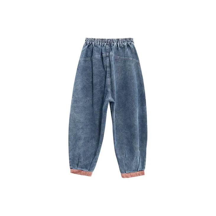 QYPRF Loose Fit Harem Pants Jeans Women's-1