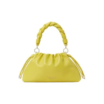 Kate Spade Meringue Sheepskin Handbag, Shoulder Bag, Crossbody Bag Trumpets Women's Lemon Yellow