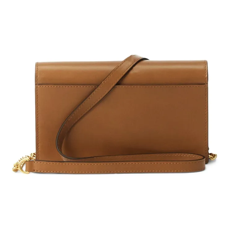 Polo Ralph Lauren Cow Leather Chain Money Clip Crossbody Bag Shoulder Bag Women's Brown-2