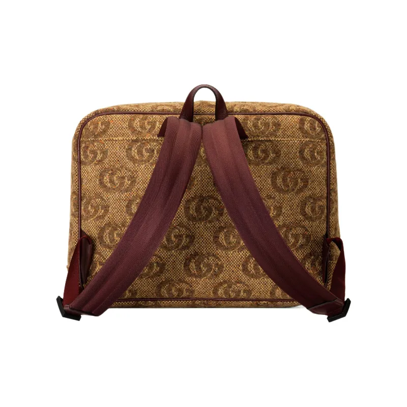 GUCCI Wool Jacquard Kids' Backpacks Regular Kids' Brown-2