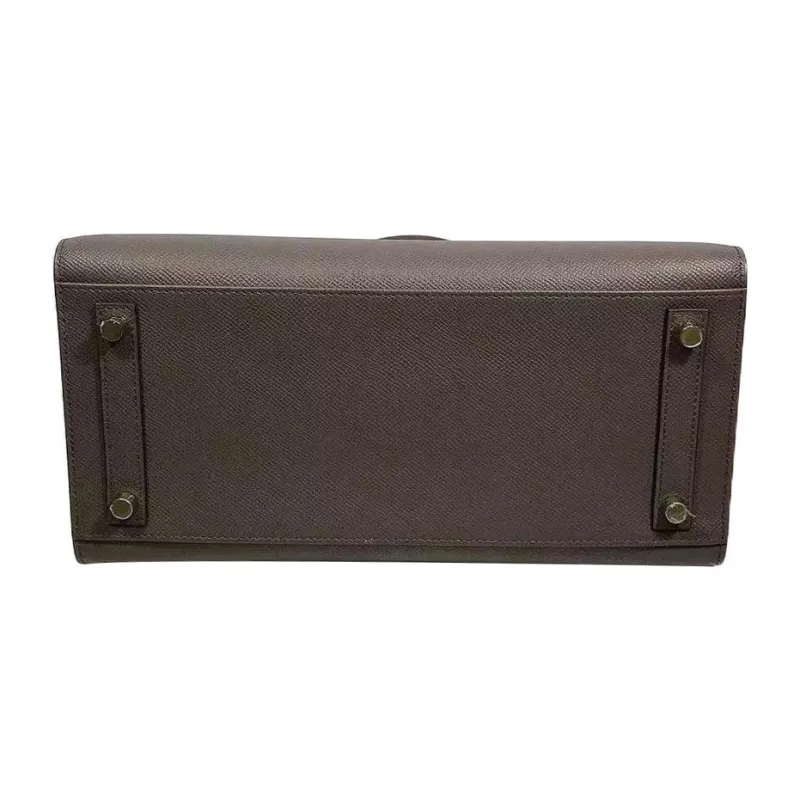 HERMES Birkin Epsom Leather Birkin Bag Handbags Women's 8F Gris ÉTain Tin Gray-4
