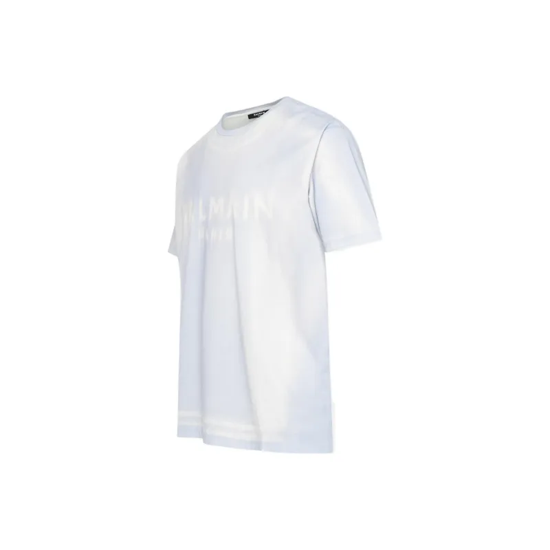 BALMAIN T Shirts Men White Blue-2