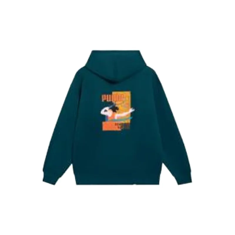 PUMA Sweatshirts Men Navy Green-1