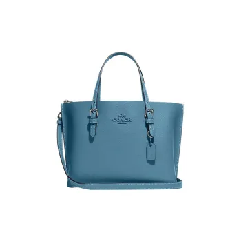 COACH Mollie Split Cow Leather Tote Bag Shopping Bag Shoulder Bag Crossbody Bag Handbag 25 Women's Pacific Blue