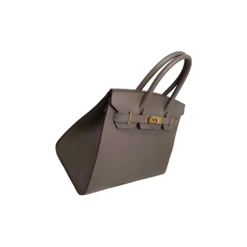 HERMES Birkin Epsom Leather Birkin Bag Handbags Women's 8F Gris ÉTain Tin Gray-1