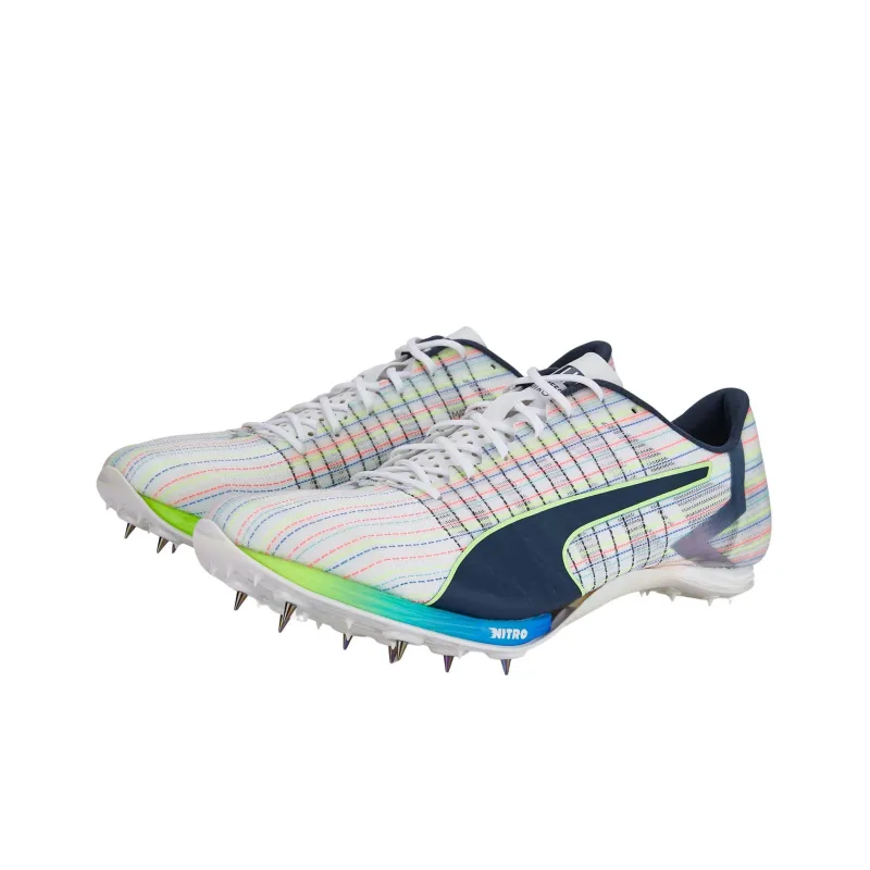 PUMA EvoSPEED Series Slip-Resistant Coverage Balance Impact-Resistant Low-Top Running Shoes Women's White Green Blue-2