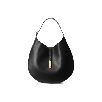 Polo Ralph Lauren Polo ID Cow Leather Handbag Shoulder Bag Women's Black