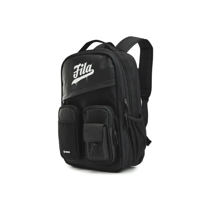 FILA FUSION Fabric Laptop Backpack Large Size Unisex Pitch Black-1
