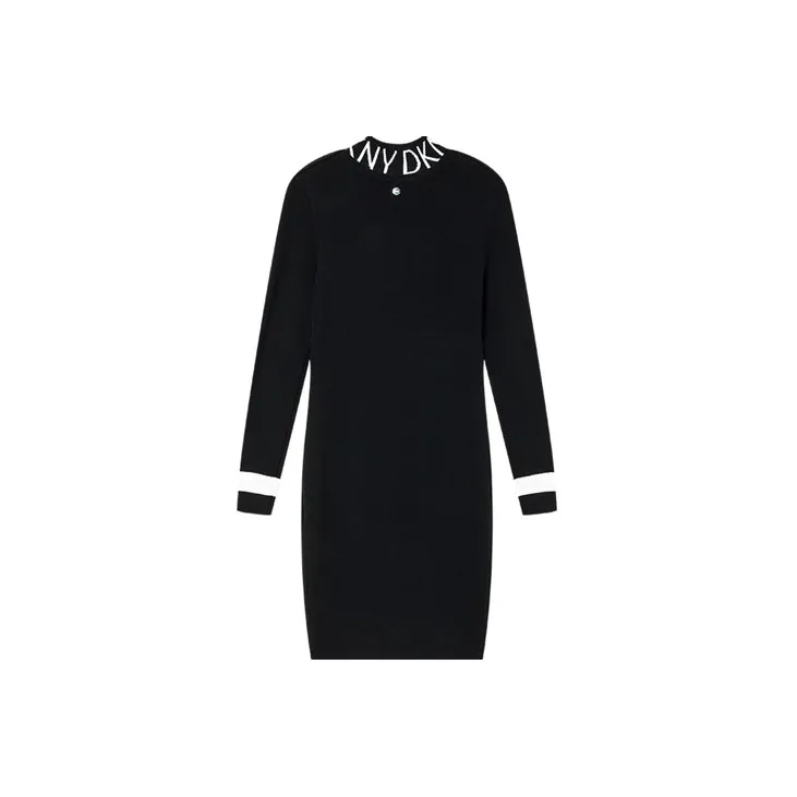 DKNY Long-Sleeved Dresses Women's Black-1