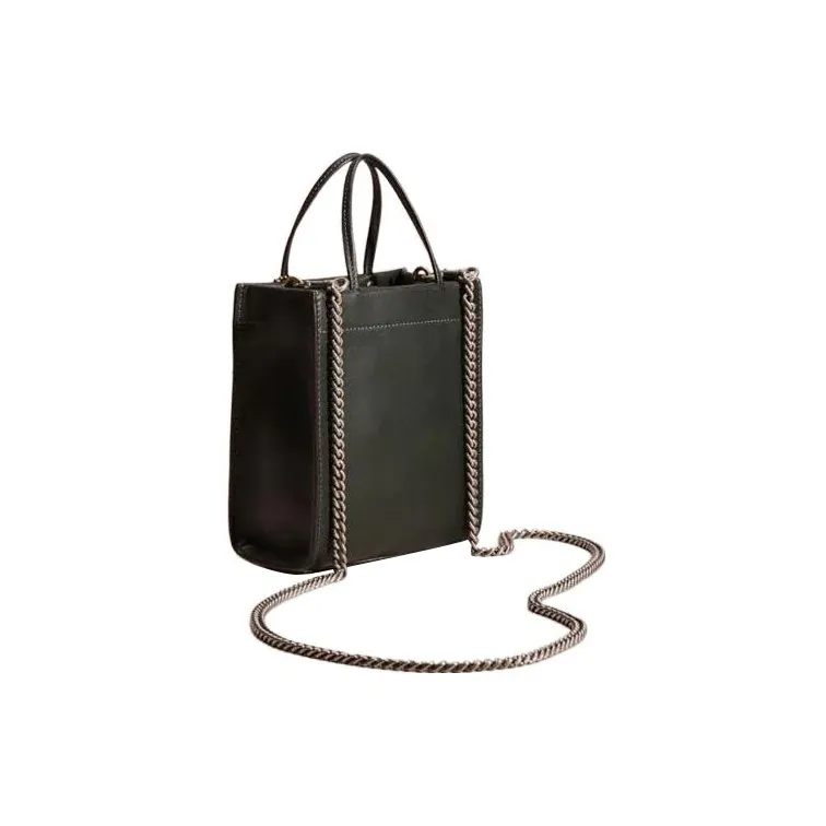 COACH Cashin Leather Shoulder Bag Crossbody Bag Handbag Mini Women's Black-1