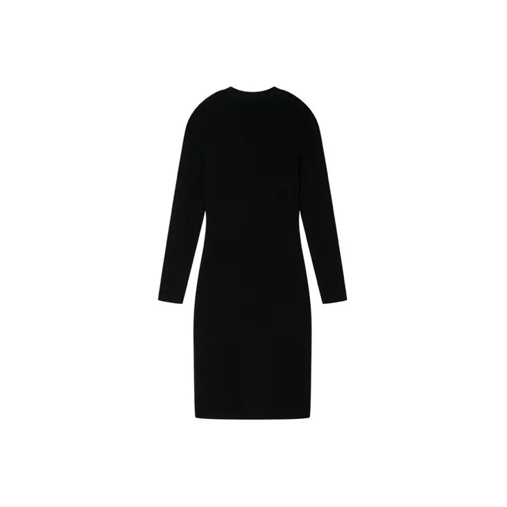 DKNY Long Sleeved Dresses Women's Black & White-1