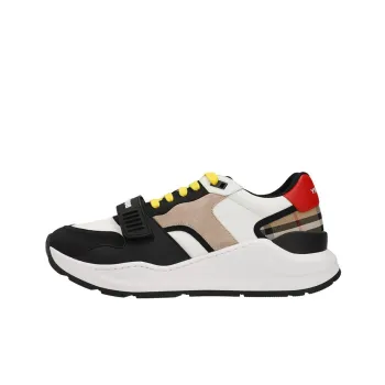 Burberry Vintage Low Top Casual Shoes Men's Black White