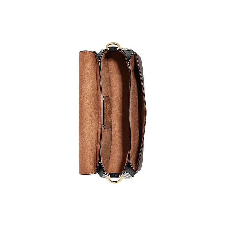COACH Grace Artificial Leather Bonded Sheepskin Shoulder Bag Portable Crossbody Bag Shoulder Bag Women's Brown & Red-3