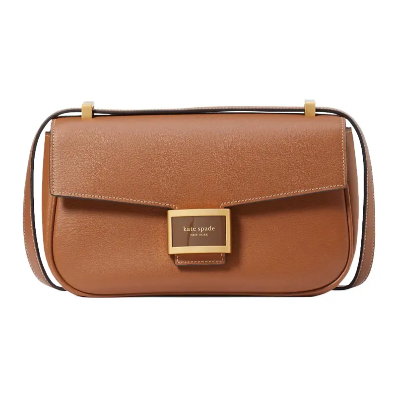 Kate Spade Leather Crossbody Bag, Shoulder Bag Medium Size Women's Caramel-0