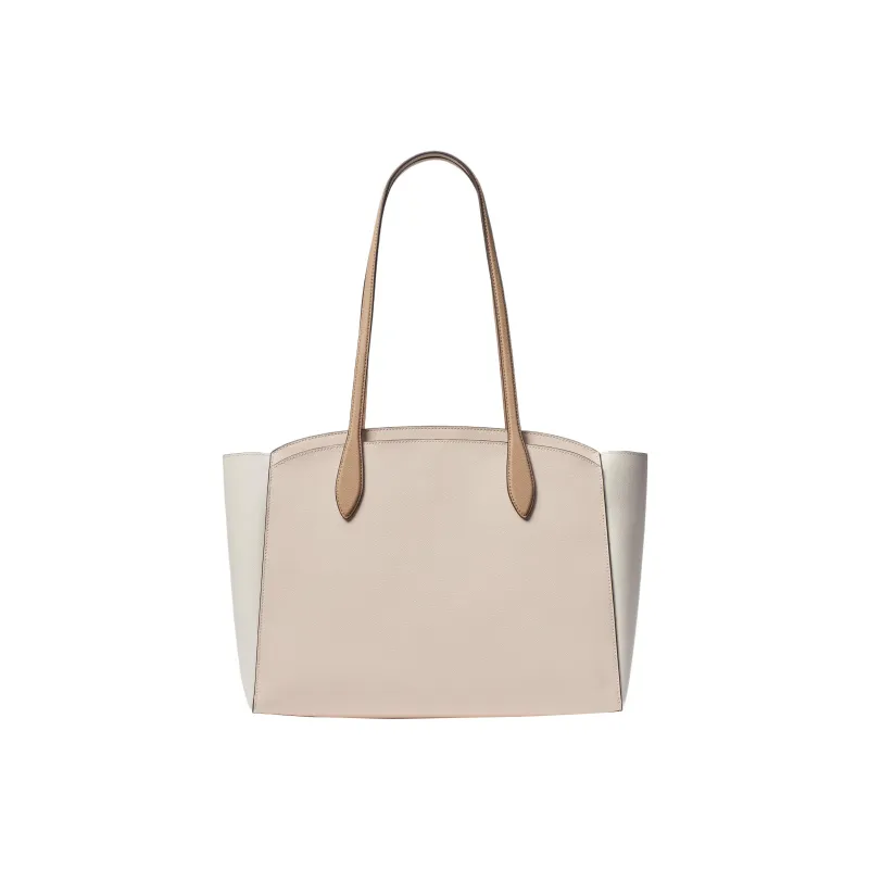 Kate Spade Split Cow Leather Tote Bag Shopping Bag Handbag Shoulder Bag Large Size Women's Pale Dogwood Gray White-1