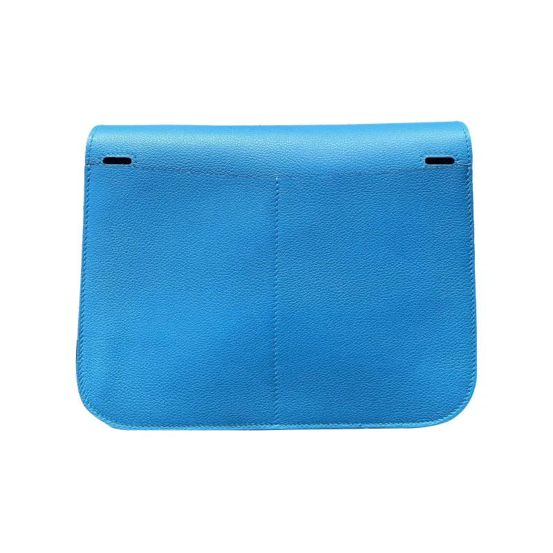 HERMES Halzan Evercolor Calfskin Horse Shoe Bag Handbag Shoulder Bag Crossbody Bag Women's 0F Bleu Frida Frida Blue-3