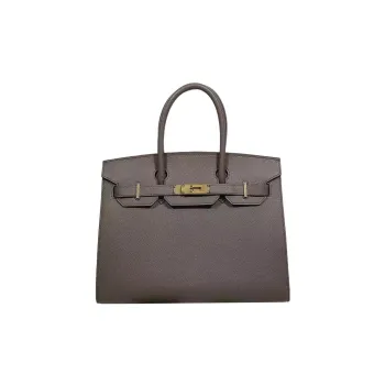 HERMES Birkin Epsom Leather Birkin Bag Handbags Women's 8F Gris ÉTain Tin Gray